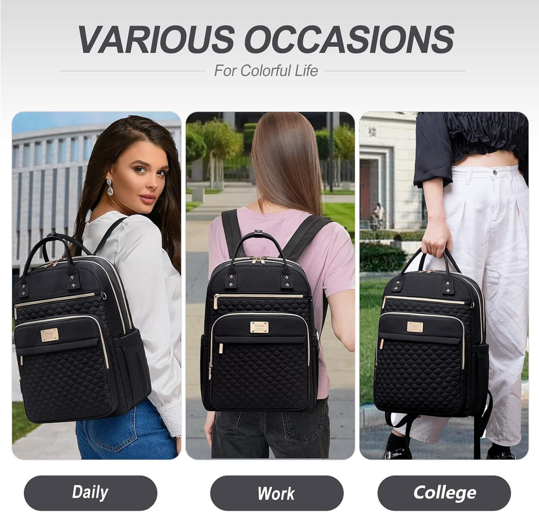 Mochila para laptop Tealari para mujeres, mochila para laptop de 15...