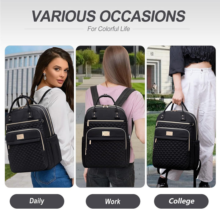 Mochila para laptop Tealari para mujeres, mochila para laptop de 15...