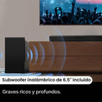 Hisense AX3100Q Barra de sonido de 3.1 canales con subwoofer inalámbrico, Dolby Atmos, DTS:X, canal central, control de aplicación y control remoto, Bluetooth 5.3, listo para Roku TV, 7 modos de ecualización