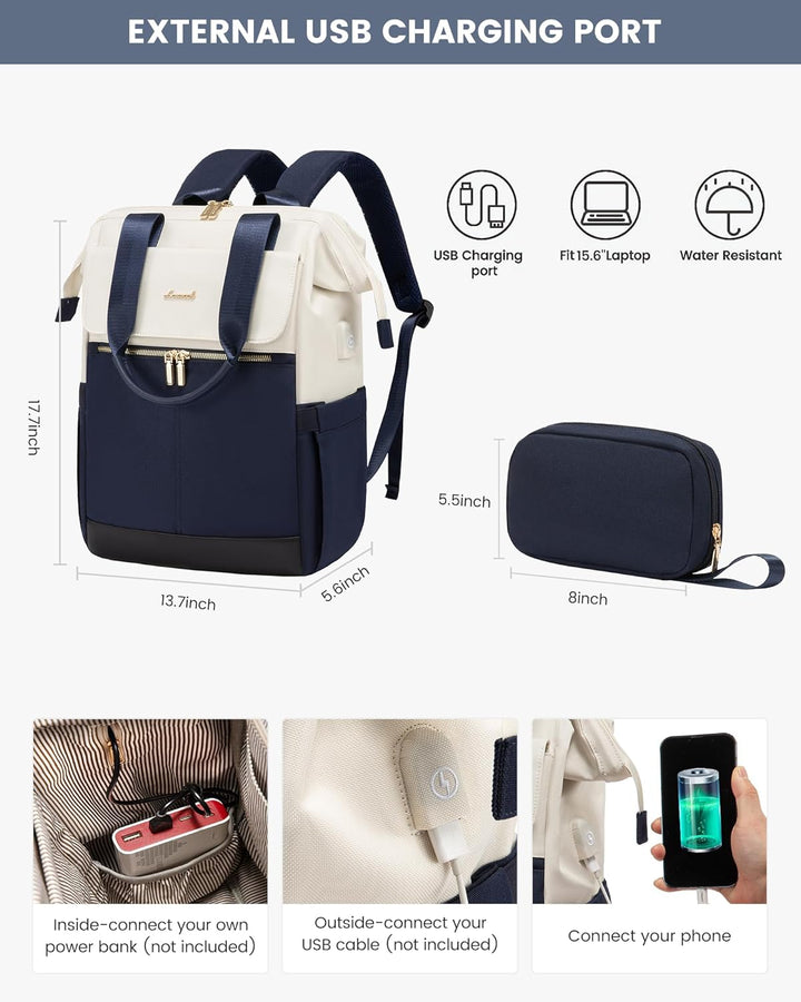 LOVEVOOK Mochila para laptop para mujeres, mochila de trabajo conve...