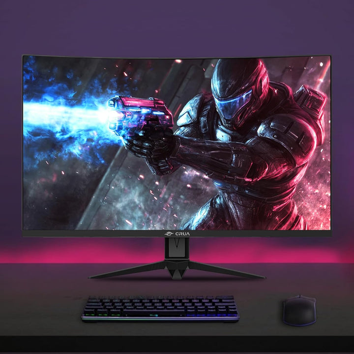 CRUA Monitor curvo para juegos FHD 1080P 240Hz de 32 pulgadas, 1800...