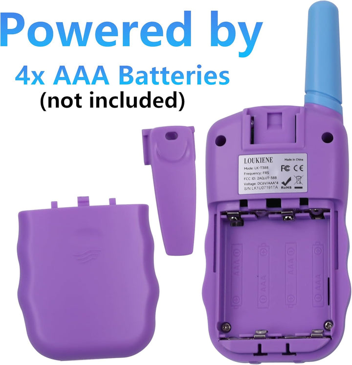 LOUKIENE Walkie Talkies para niños de 22 canales de radio de 2 vías...