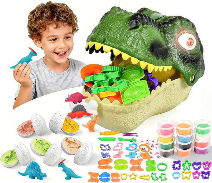 Juego de juguetes de dinosaurio para niños, 55 piezas de juguetes d...