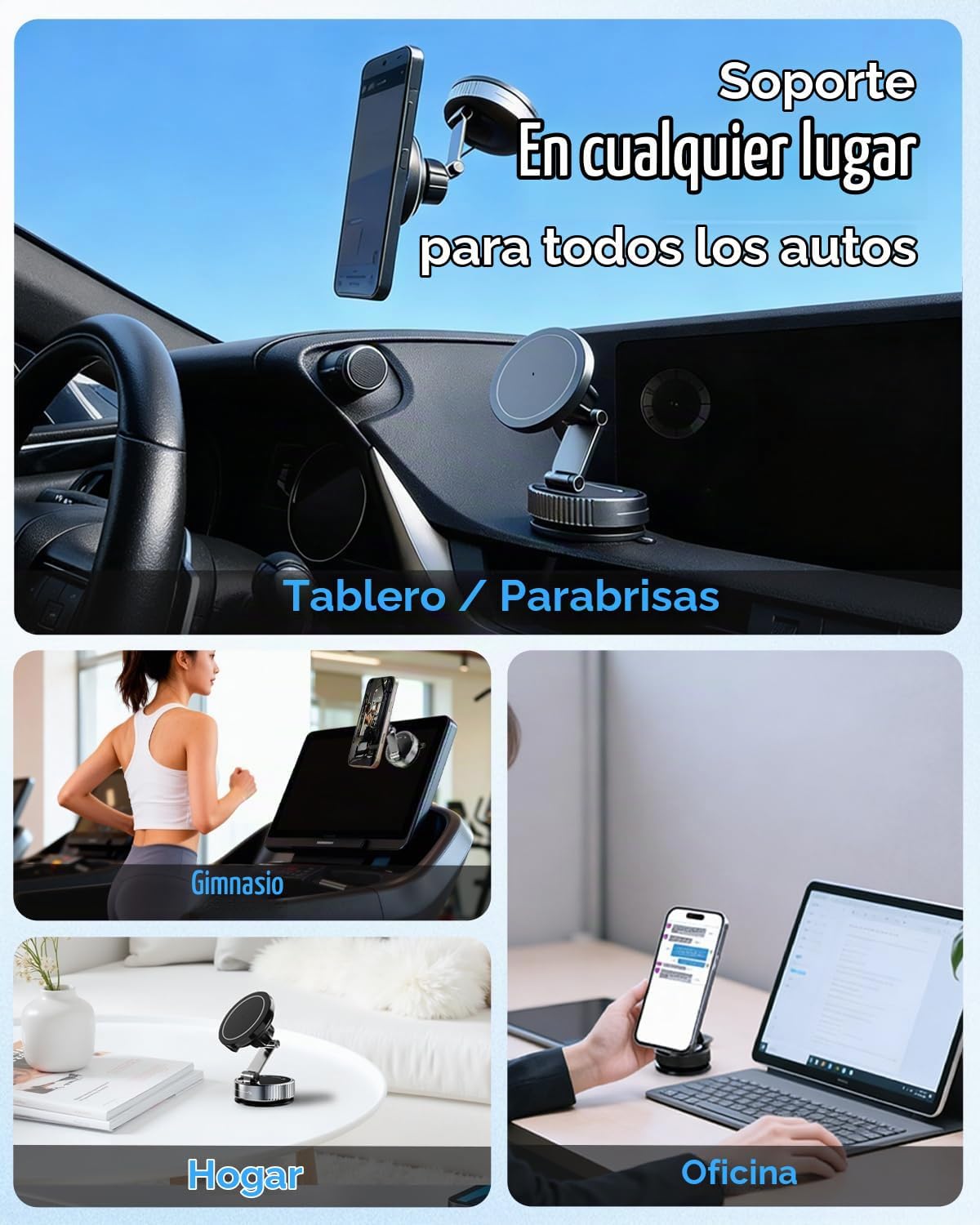 Cargador de montaje para coche MagSafe 15W Soporte magnético rápido para