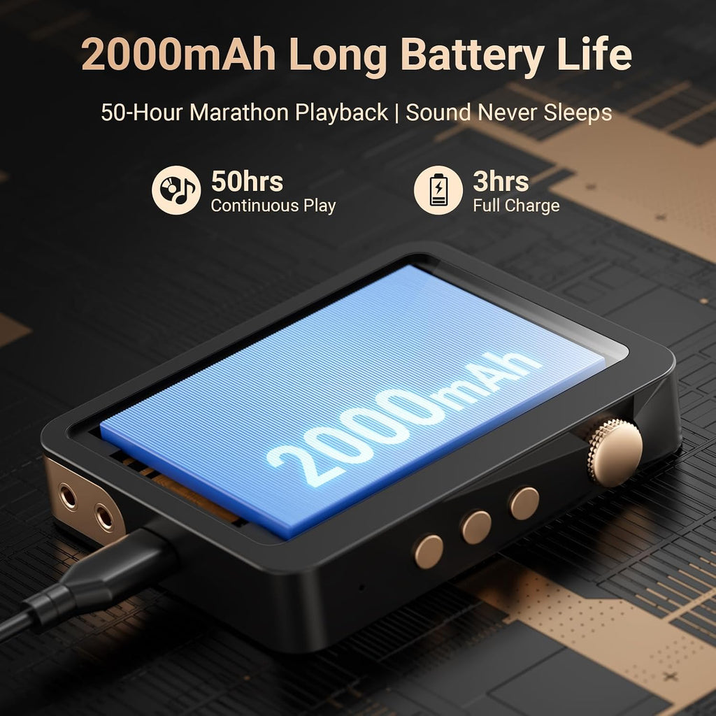 MECHEN Reproductor MP3 de alta resolución de 128 GB con Bluetooth para