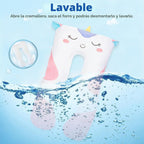 Almohadas corporales largas de felpa en forma de U de 47x23 pulgadas para niños, almohada grande y suave de animal de peluche unicornio para dormir, peluches grandes y lindos, funda lavable