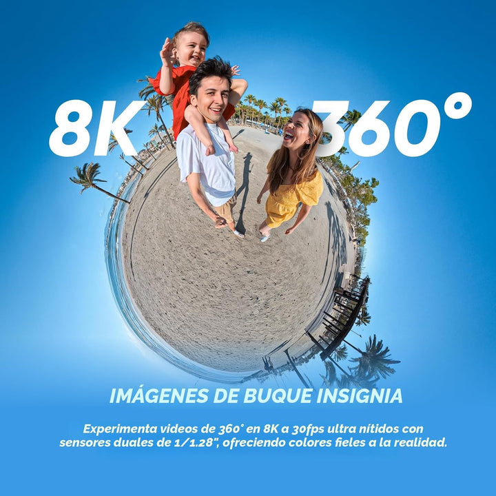 Insta360 X5 Paquete Creador - Cámara de acción 8K 360° impermeable,...