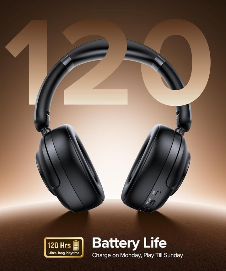 Auriculares híbridos con cancelación activa de ruido, 120 horas de...