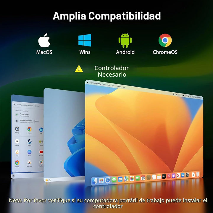 KYY Extensor de pantalla triple para laptop, monitor de viaje de 10...