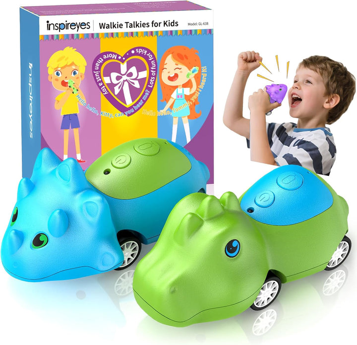 Inspireyes Walkie Talkies de dinosaurio para niños, paquete de 2, j...