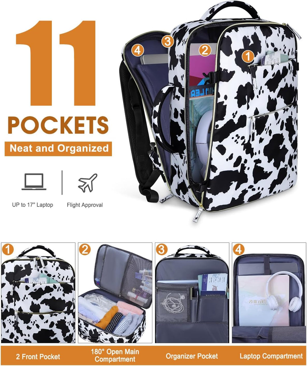 Mochila de viaje Capolo para mujeres y hombres, mochila impermeable...