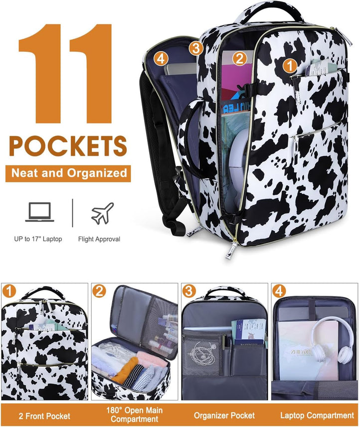 Mochila de viaje Capolo para mujeres y hombres, mochila impermeable...
