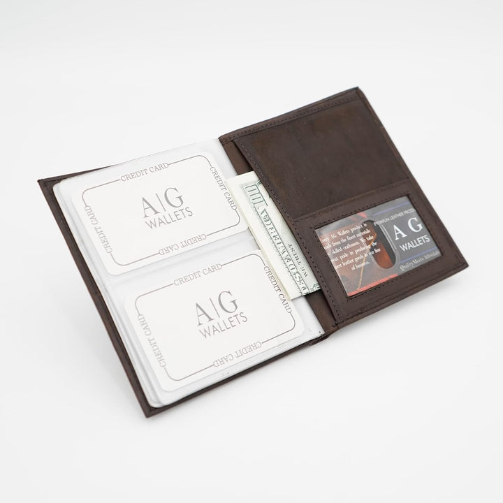 ag wallets Cartera europea hipster de cuero con bloqueo de señal RF...