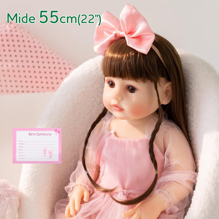 PUAMUBUA Muñecas Reborn de 22 pulgadas, muñeca realista de bebé niñ...