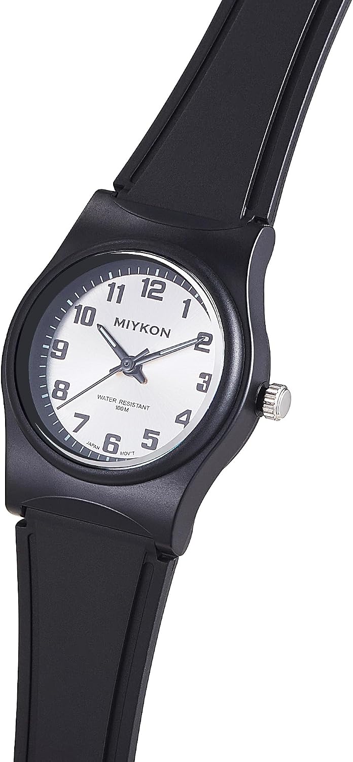 Reloj analógico Miykon para mujer, negro, delicado, fácil de leer, resistente al agua 100M