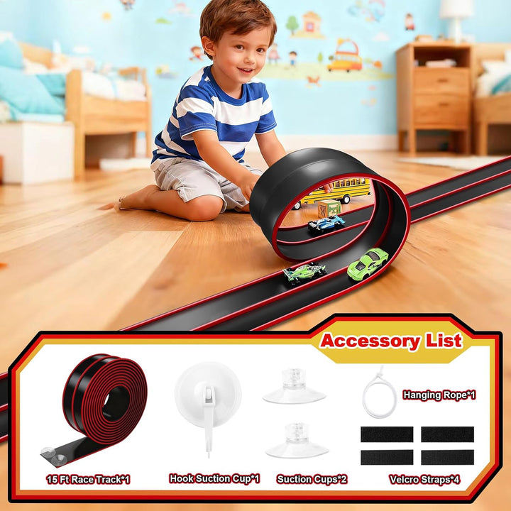 Juguetes flexibles de pista de carreras para niños, juego de inicia...