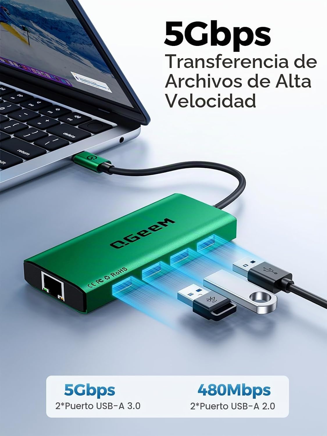 QGeeM, UCH092-1, hub USB 3.0