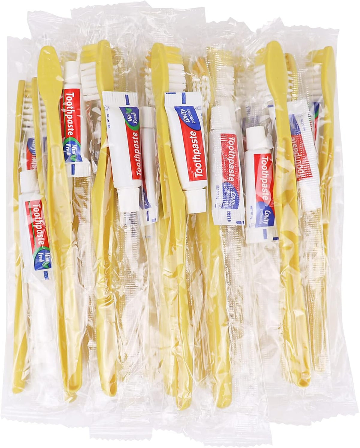 Xuezoioy Cepillos de dientes desechables con pasta de dientes, paqu...