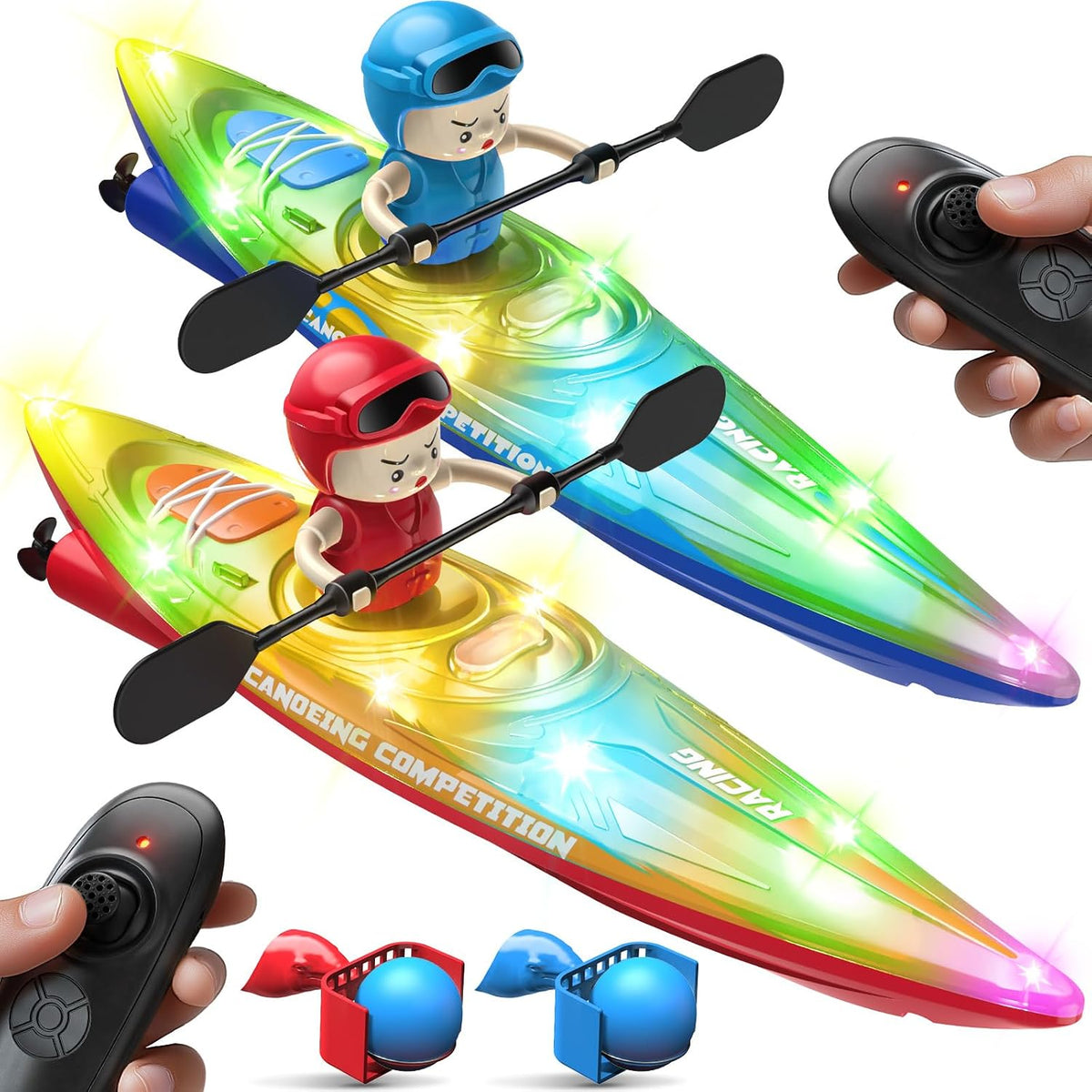 SYMA Paquete de 2 botes RC para niños de 6 a 12 años, diseño de bola de
