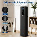 KZF Humidificadores de 9L para dormitorio grande, difusor de llenado superior de niebla fría de 2.3 galones, control remoto, 3 modos de niebla, humidificador silencioso para plantas de oficina en casa