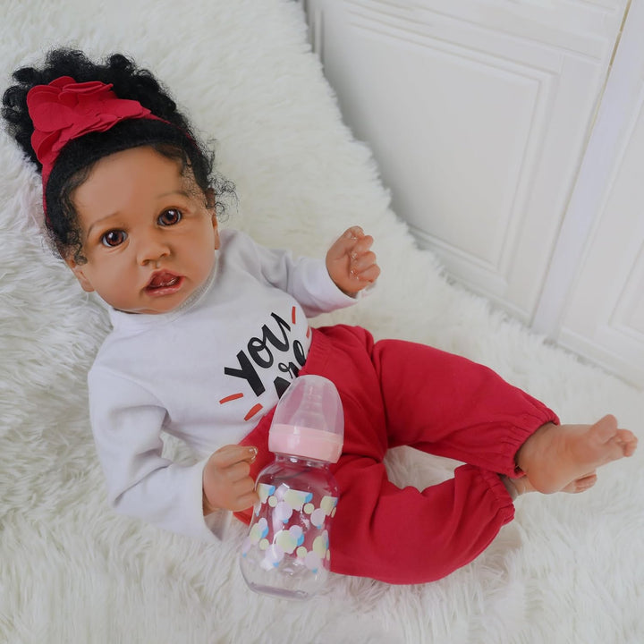 KSBD Realistic Reborn Baby Doll Niña Negra \u2013 Muñeca Recién Nac...