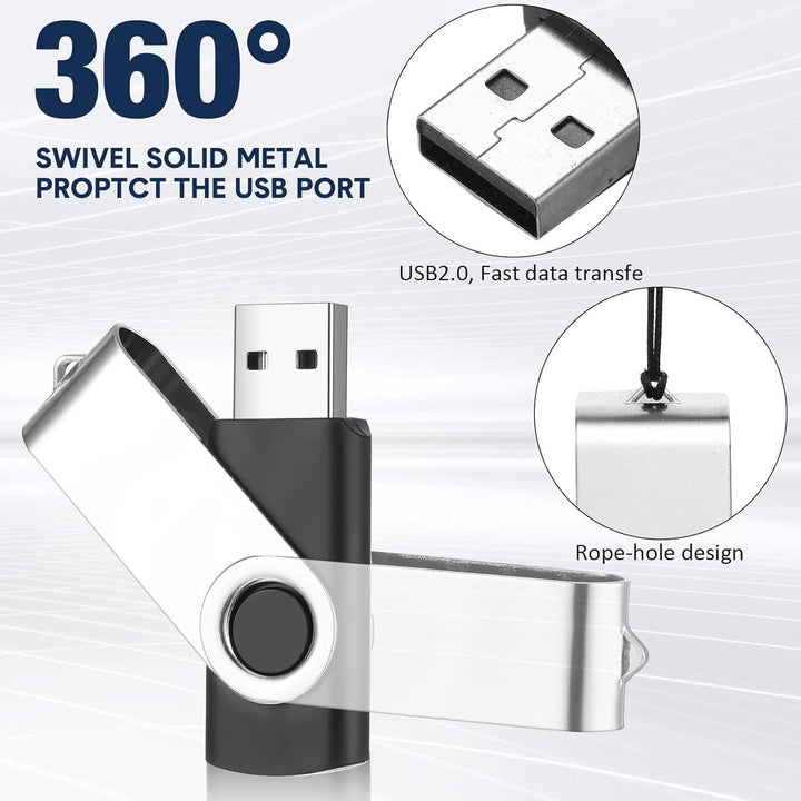 Paquete de 5 unidades de 128GB unidad flash USB con adaptador tipo...