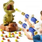 Juego de juguetes de tiro de dinosaurios, lanzador de aire T-Rex de movimiento automático para niños de 3 a 5 años