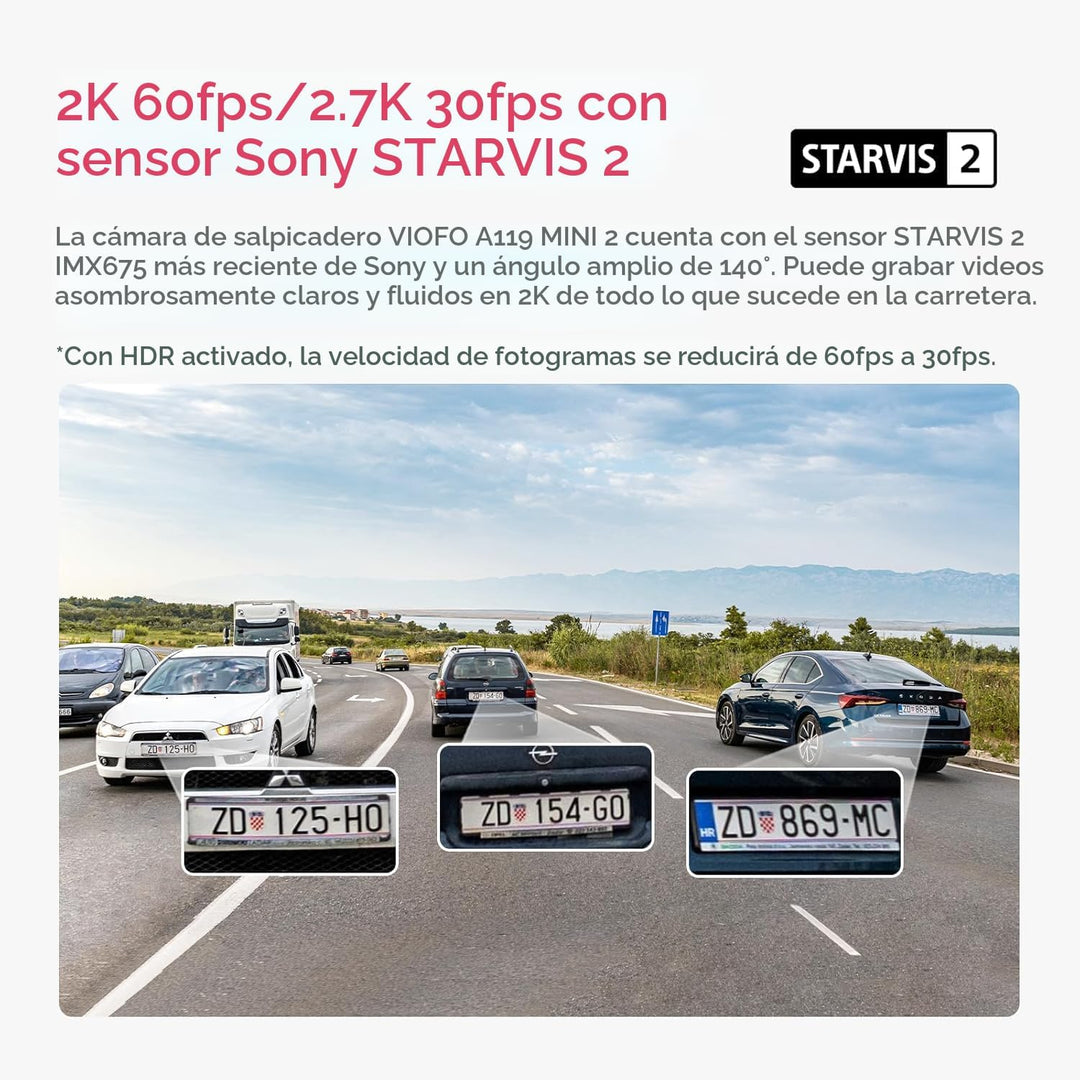 VIOFO Dash Cam A119 Mini 2 sensor STARVIS 2 2K 60 fps/HDR