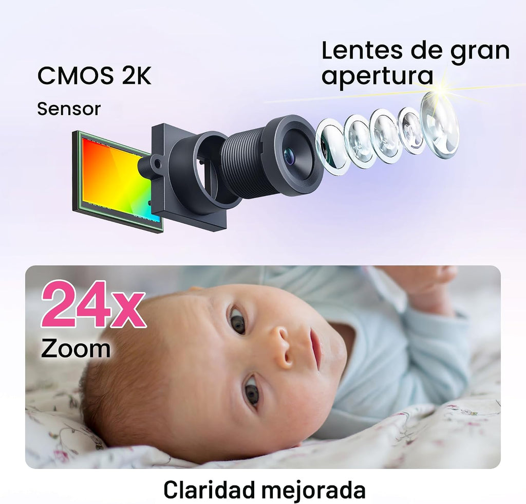 VTech Smart WiFi Video Baby Monitor, pantalla HD de 5.5 pulgadas: Smart HD