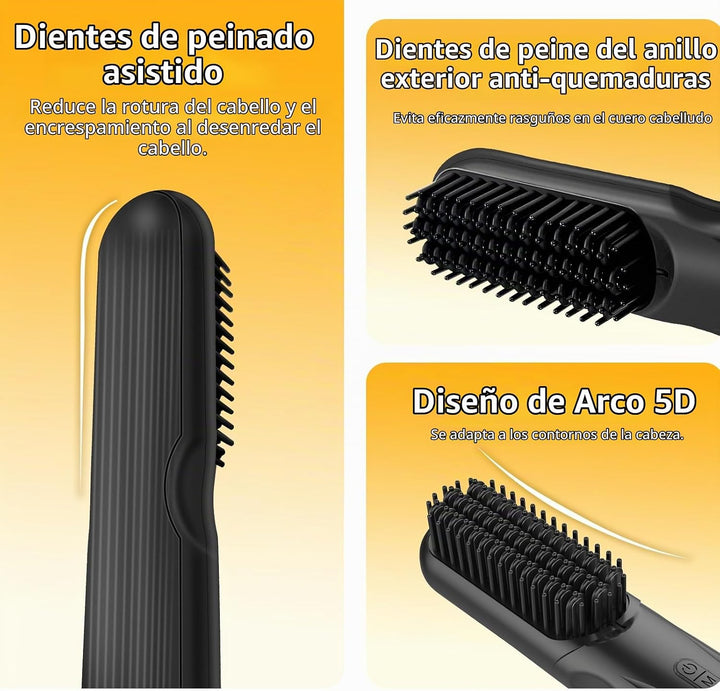 AYYHG Cepillo alisador inalámbrico Pro - 45 W de carga rápida portá...