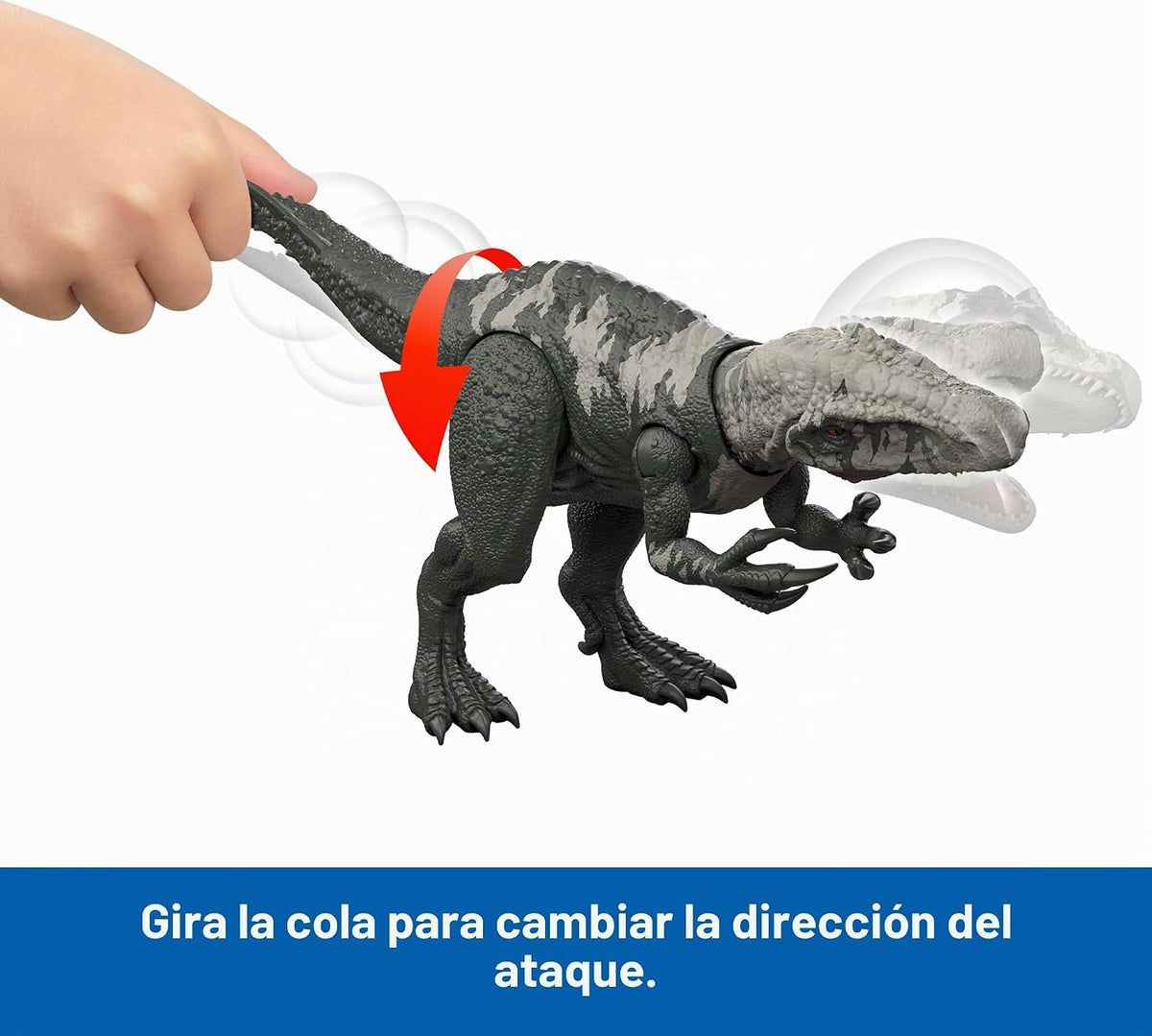 Mattel Jurassic World Rebirth Figura de Dinosaurio Gigantic Thrashers, Juguete de Especie Grande Chilantalsaurus, 2 Ataques Rampage, Juego Digital