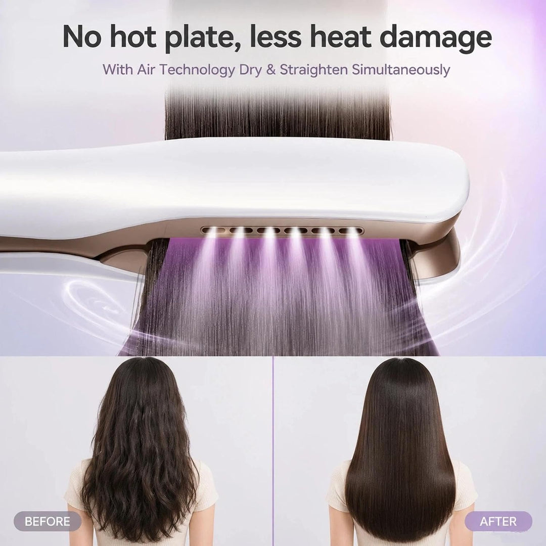 VAV Alisador de cabello 2 en 1 para cabello húmedo a seco con flujo...