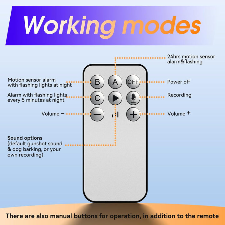 OUDAER Alarma Solar de Movimiento para Exteriores - Sonido