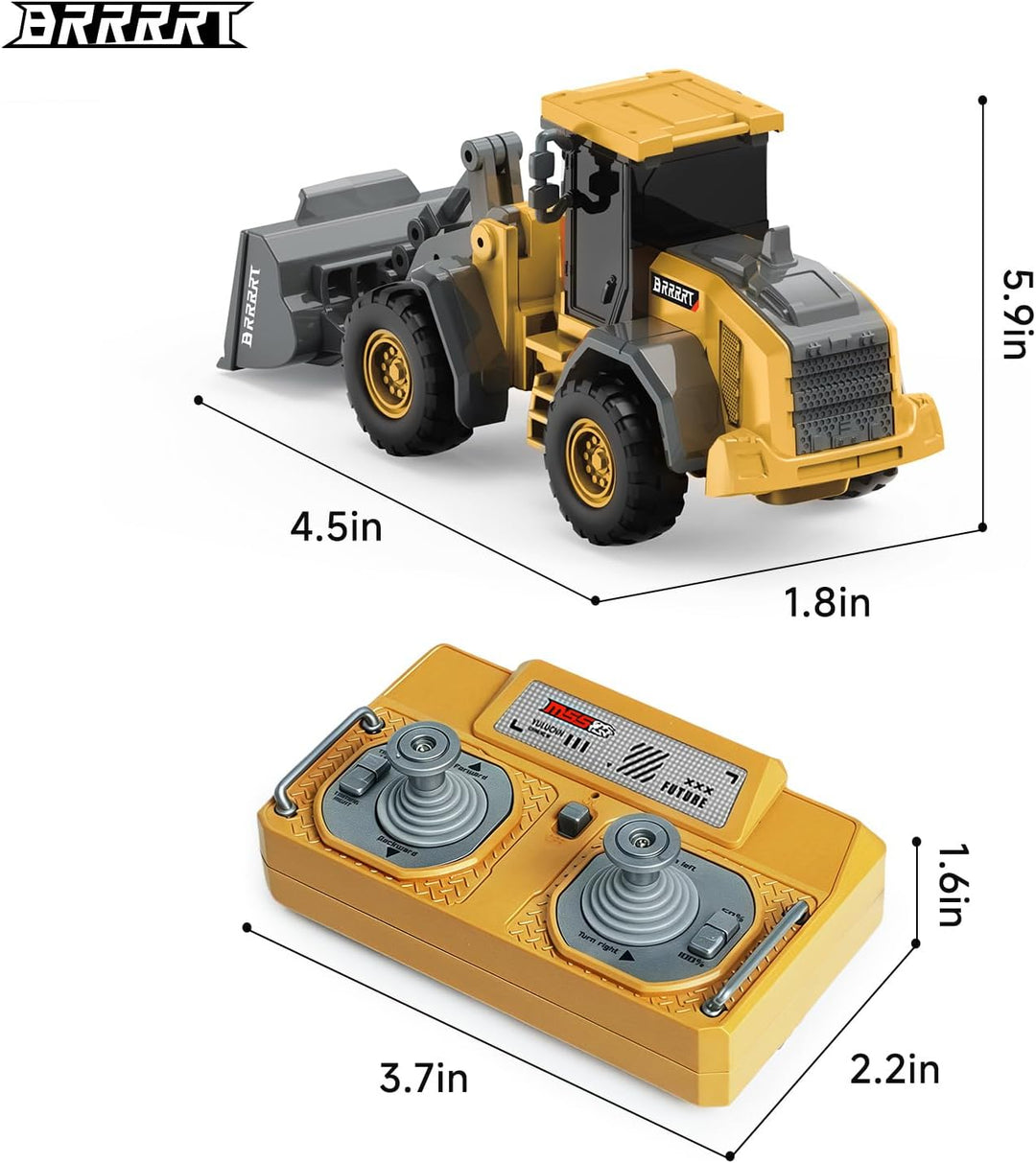 BRRRRT 1\/64 RC Bulldozer juguete, vehículos de construcción RC com...