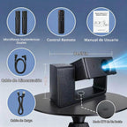 Proyector de karaoke 3 en 1 con altavoz, WiFi 1080P Bluetooth