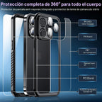Funda impermeable para iPhone 15 Pro Max 2026, protector de pantalla integrado y protector de cámara de vidrio, a prueba de golpes, IP68 bajo el agua, a prueba de caídas, para iPhone 15 Pro Max de 6.7 pulgadas