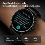 Reloj inteligente de grabación Ticwatch AI, transcripción y resumen, GPS