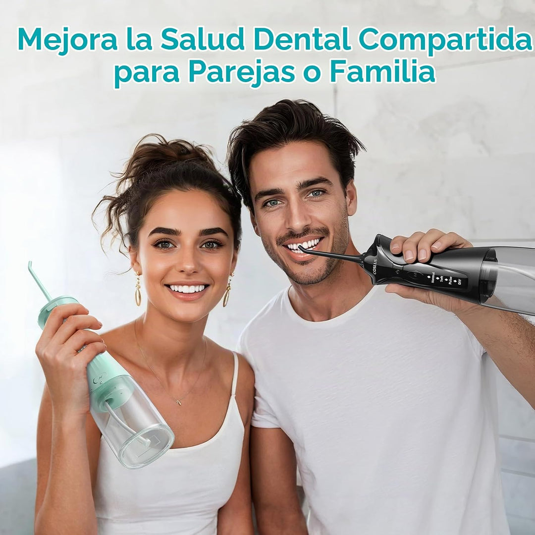 COSLUS Paquete de 2 irrigadores de agua para dientes: juego de púas...