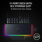 Razer Thunderbolt 5 Dock Chroma, 11 puertos + ranura SSD M.2, negro