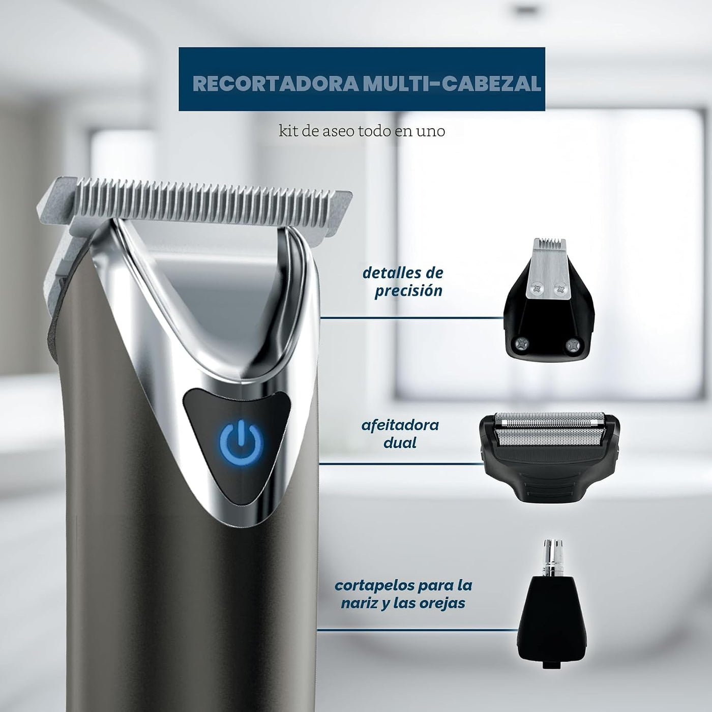 Cortadora de iones de litio de acero inoxidable número 9864