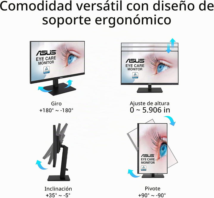 ASUS VA27DQSB Monitor de 27 pulgadas, 1080P Full HD, 75Hz, IPS, sin...