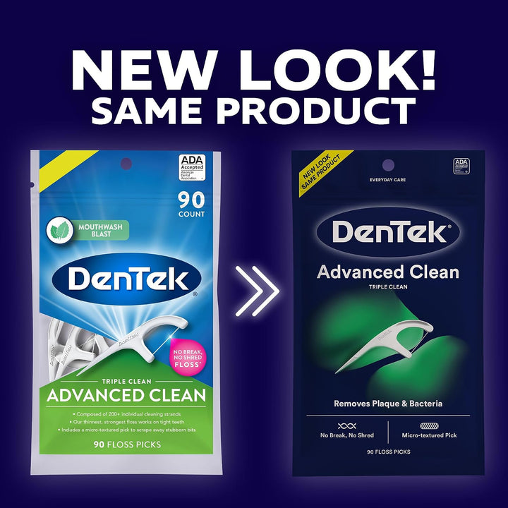 DenTek Triple Clean Advanced Clean Palillos de Hilo Dental, Hilo qu...