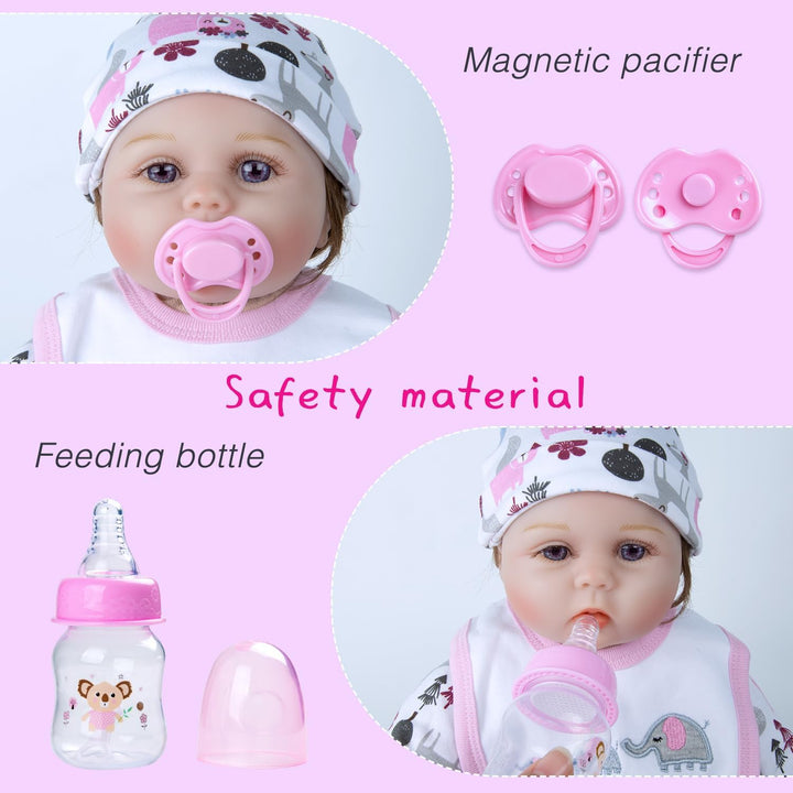 13 piezas de ropa para muñeca Reborn de 17-22 pulgadas, elefante ro...