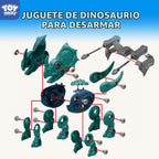 TOY Life Paquete de 3 juguetes de dinosaurio desmontables con herramienta