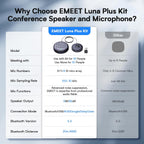 EMEET Luna Plus Kit Conference Speaker y Microphone con 8+1 Mics