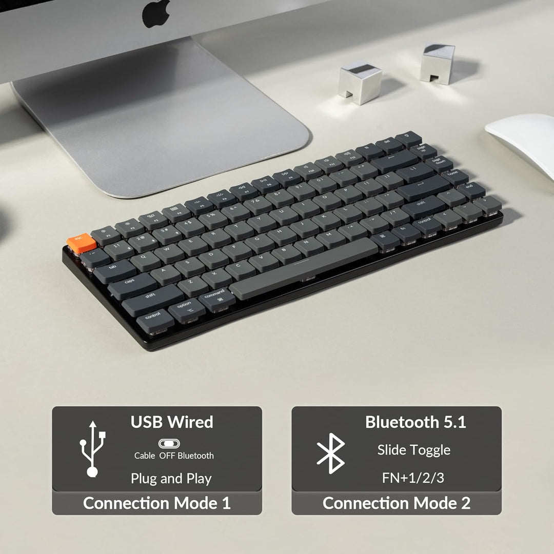 Keychron K3 Versión 2, Teclado mecánico inalámbrico Bluetooth\/USB...