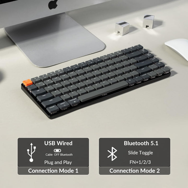 Keychron K3 Versión 2, Teclado mecánico inalámbrico Bluetooth\/USB...