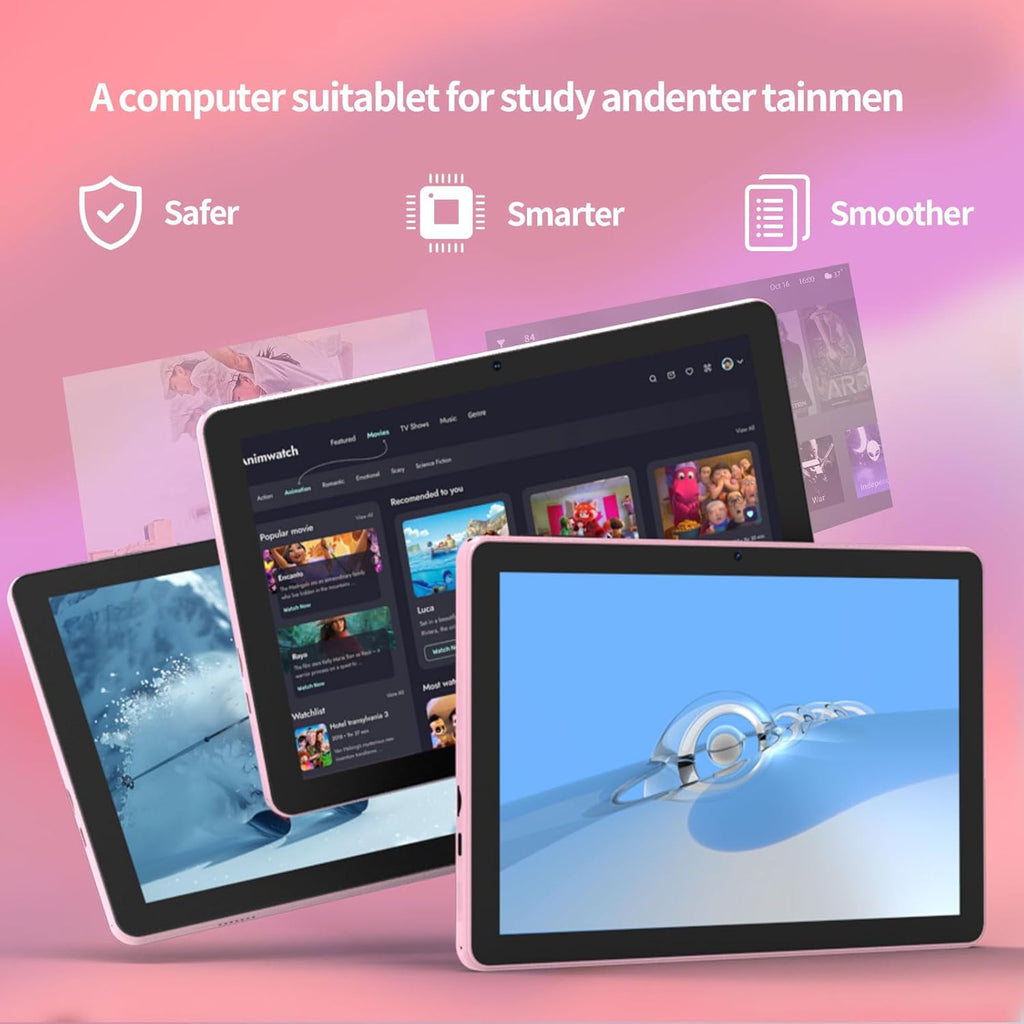 Tableta Android 15 de 10 pulgadas, 20GB RAM 128GB ROM 2TB Expandible, Rosa