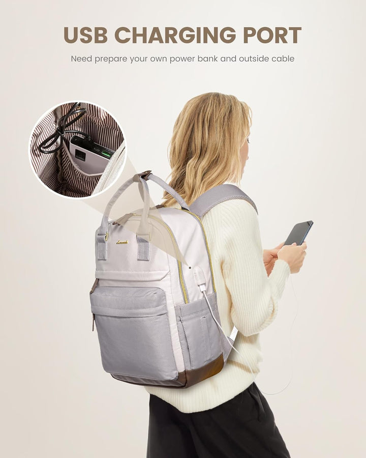 LOVEVOOK Mochila de viaje para laptop para mujer, bolsa antirrobo p...