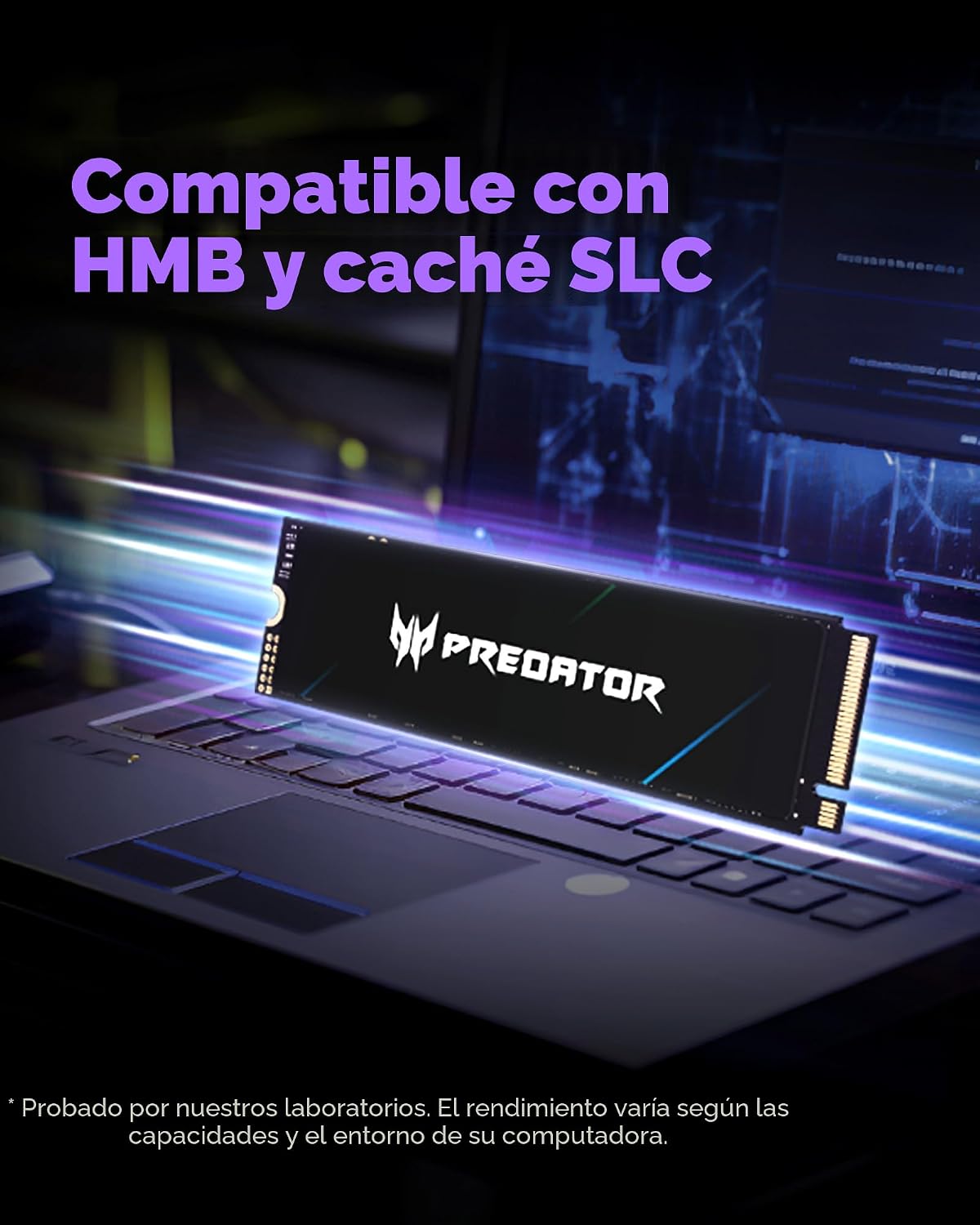 acer Predator GM7 1TB SSD: M.2 2280 PCIe Gen 4 x4 NVMe 2.0, velocid...